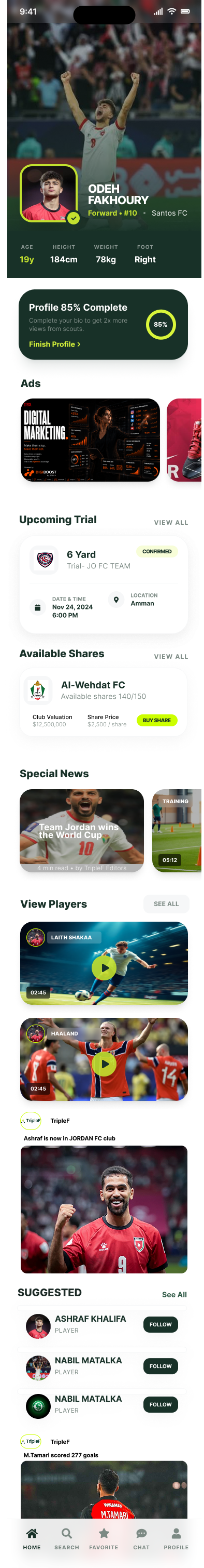 TripleF Verified Player Passport Interface